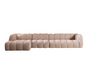 Hoekbank XL links Luca chenille beige
