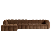 Bronx71 Hoekbank XL links Luca chenille mocha