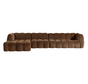 Hoekbank XL links Luca chenille mocha