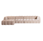 Hoekbank XL links Luca chenille sand