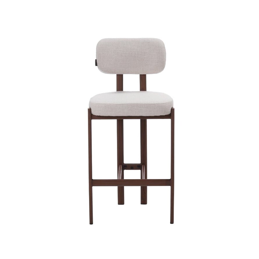 Barkruk Nori linnen off white 70 cm