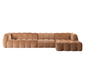 Hoekbank XL rechts Luca chenille peach