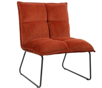 Bronx71 Fauteuil Malaga koper velvet