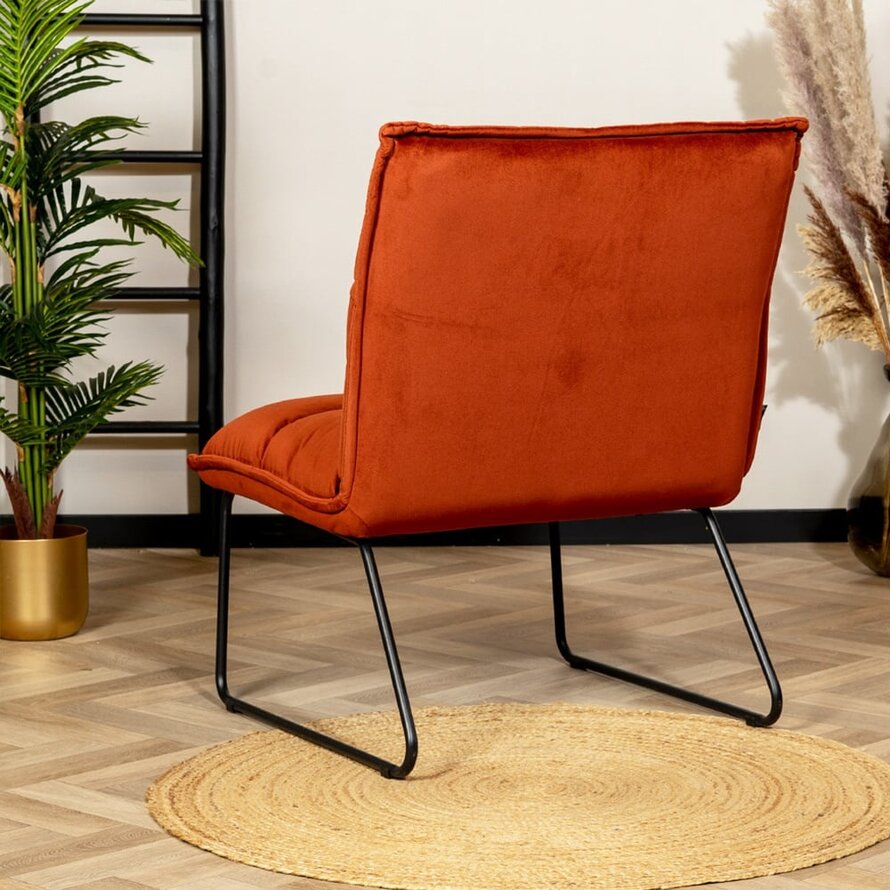 Fauteuil Malaga koper velvet
