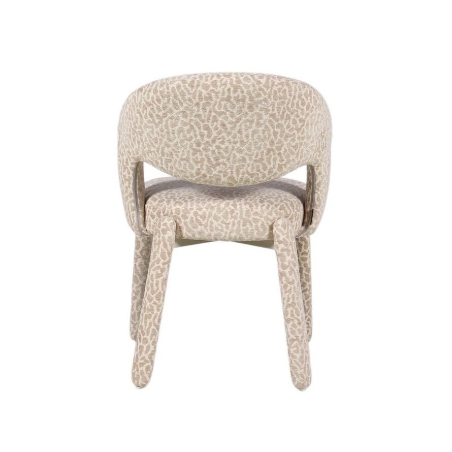 Stoel Nala leopard taupe