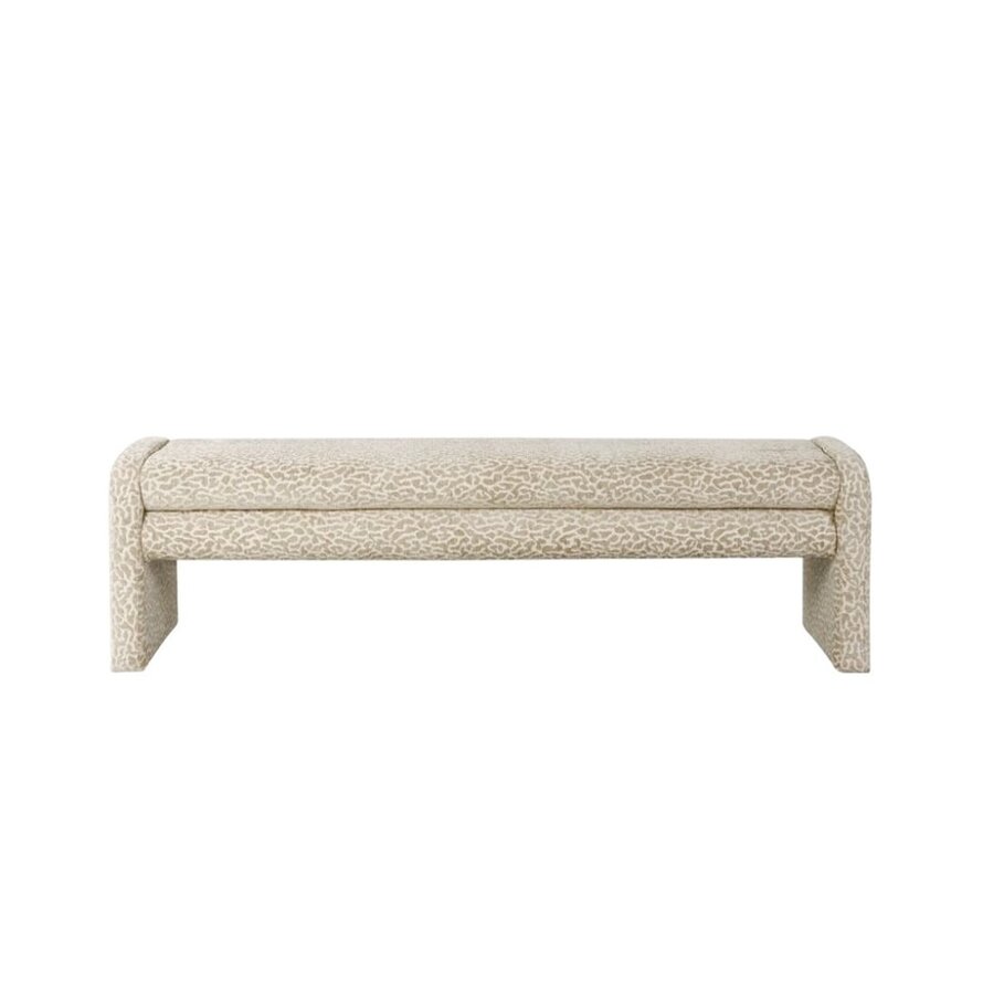 Eetkamerbank Lux leopard taupe 160 cm