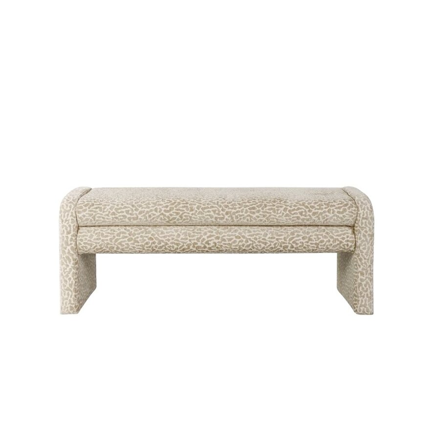 Eetkamerbank Lux leopard taupe 100 cm