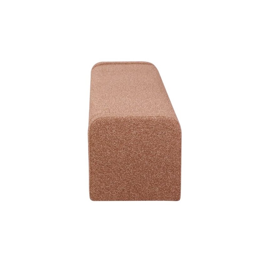 Eetkamerbank Neil bouclé terracotta 100 cm
