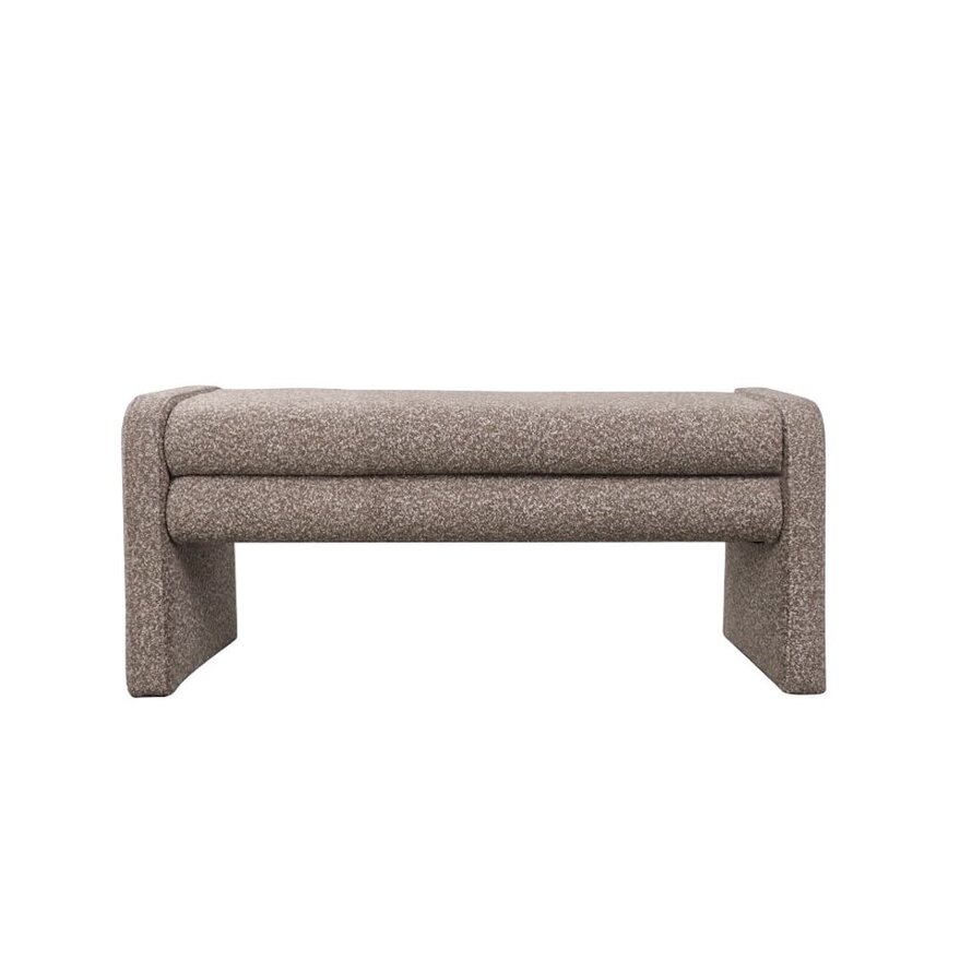 Eetkamerbank Neil bouclé bruin 100 cm