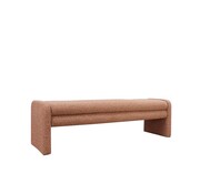 Bronx71 Eetkamerbank Neil bouclé terracotta 160 cm