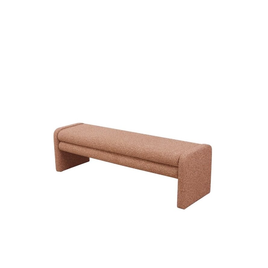 Eetkamerbank Neil bouclé terracotta 160 cm