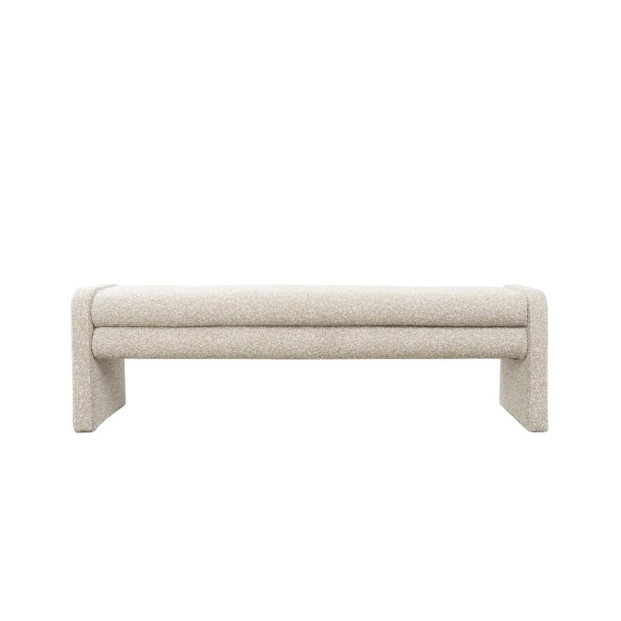 Eetkamerbank Neil bouclé taupe 160 cm