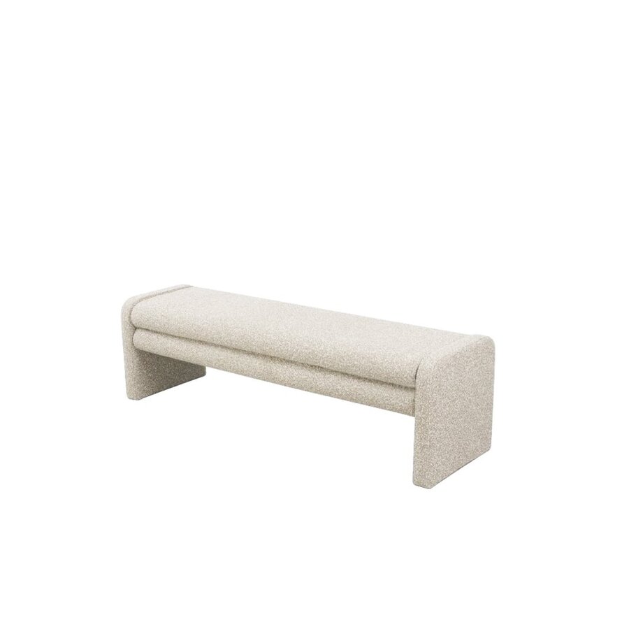 Eetkamerbank Neil bouclé taupe 160 cm