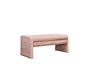 Eetkamerbank Ravi chenille beige/pink 100 cm