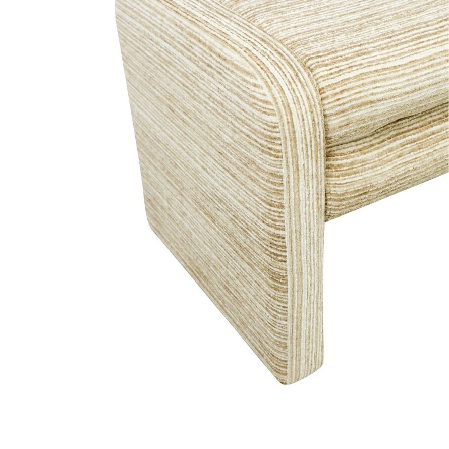 Eetkamerbank Ravi chenille beige/taupe 100 cm