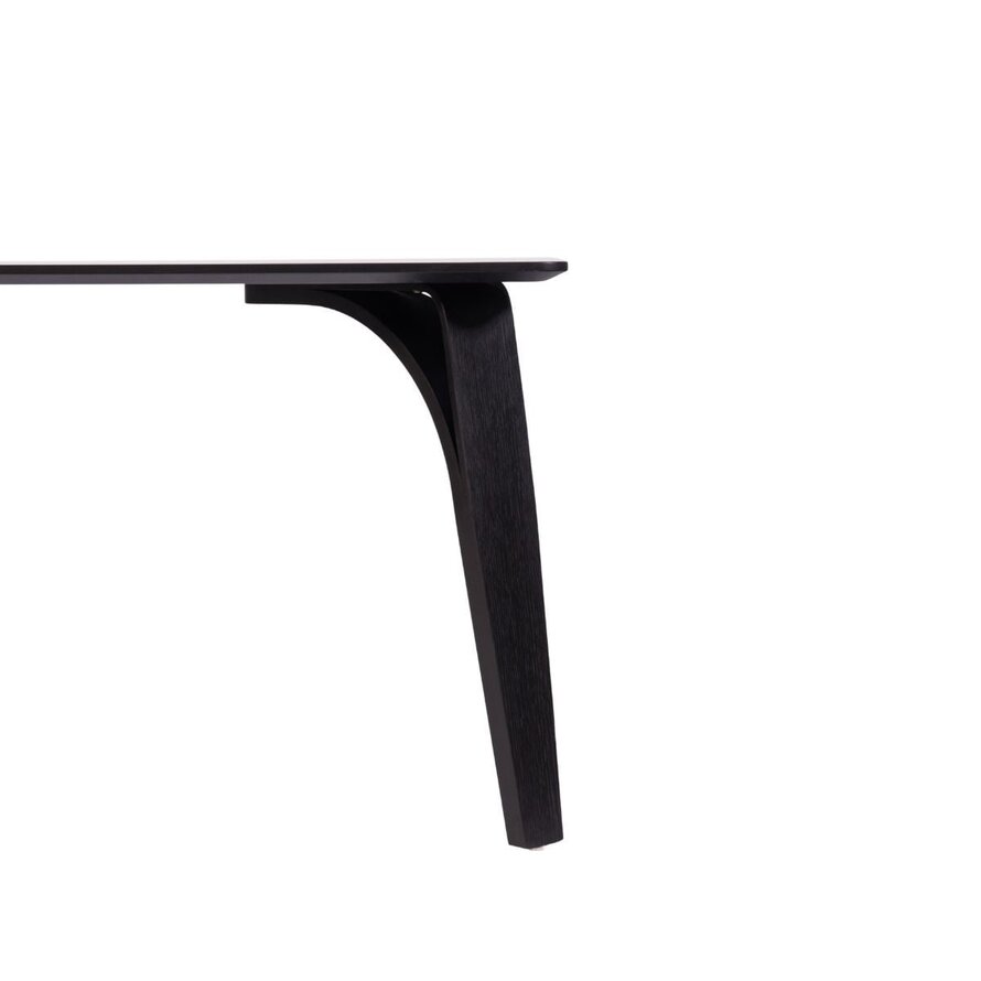 Eettafel Flint zwart 180 x 90 cm