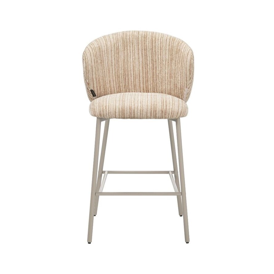 Barkruk Milo chenille beige/taupe 70 cm