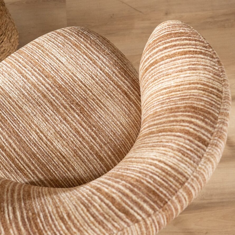Barkruk Milo chenille beige/pink 70 cm
