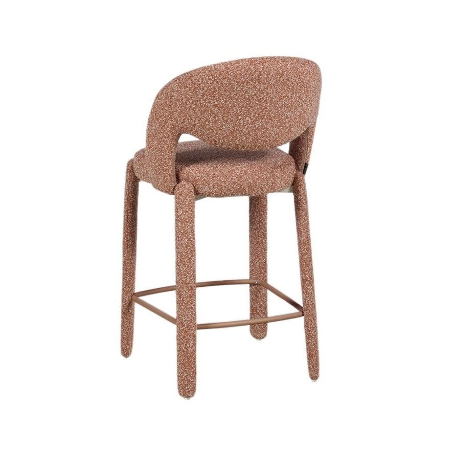 Barkruk June bouclé terracotta 70 cm