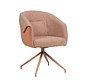 Stoel Riley draaibaar bouclé terracotta
