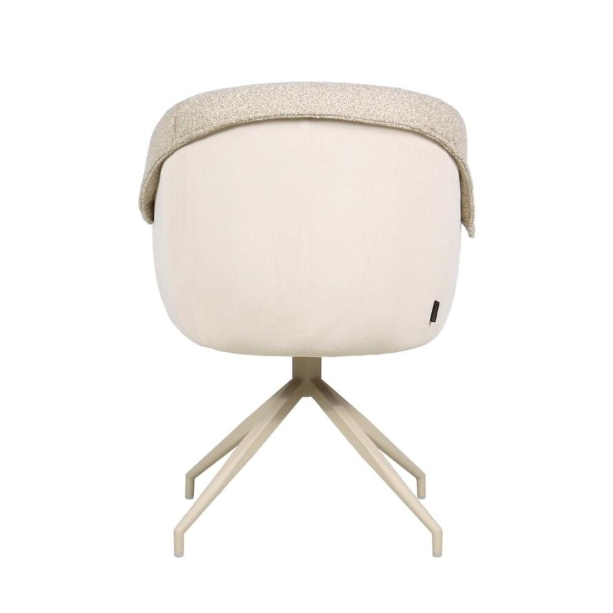 Stoel Riley draaibaar bouclé taupe