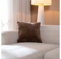 Sierkussen Day chenille chocolate brown 45 x 45
