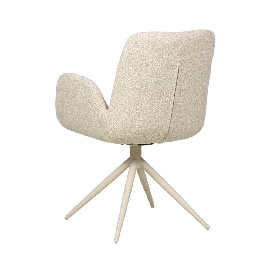 Stoel Alex draaibaar bouclé taupe
