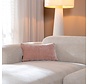 Sierkussen Day chenille stof roze 25 x 45