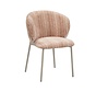 Stoel Milo chenille beige/pink