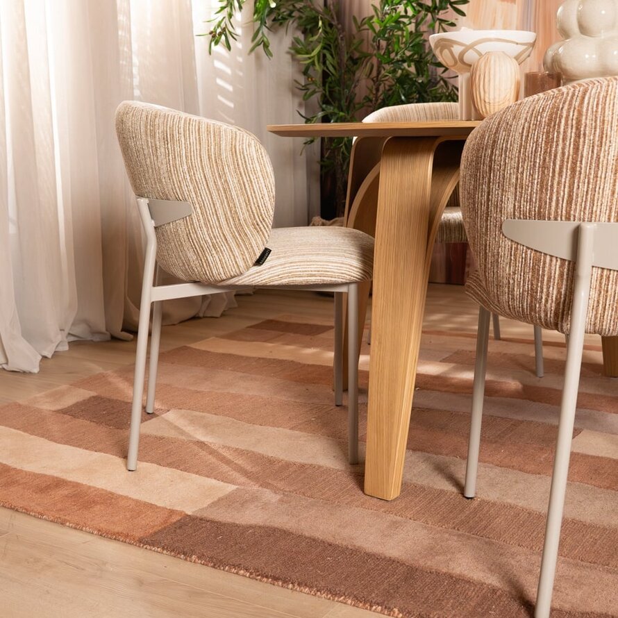 Stoel Milo chenille beige/taupe