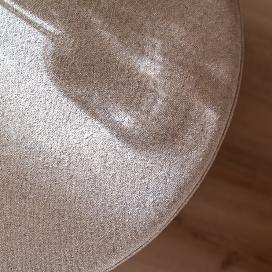 Poef Blair rond chenille beige ø70 cm