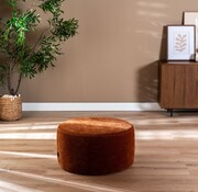Bronx71 Poef Chloe rond chenille terracotta ø70 cm