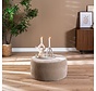 Poef Chloe rond chenille taupe ø70 cm
