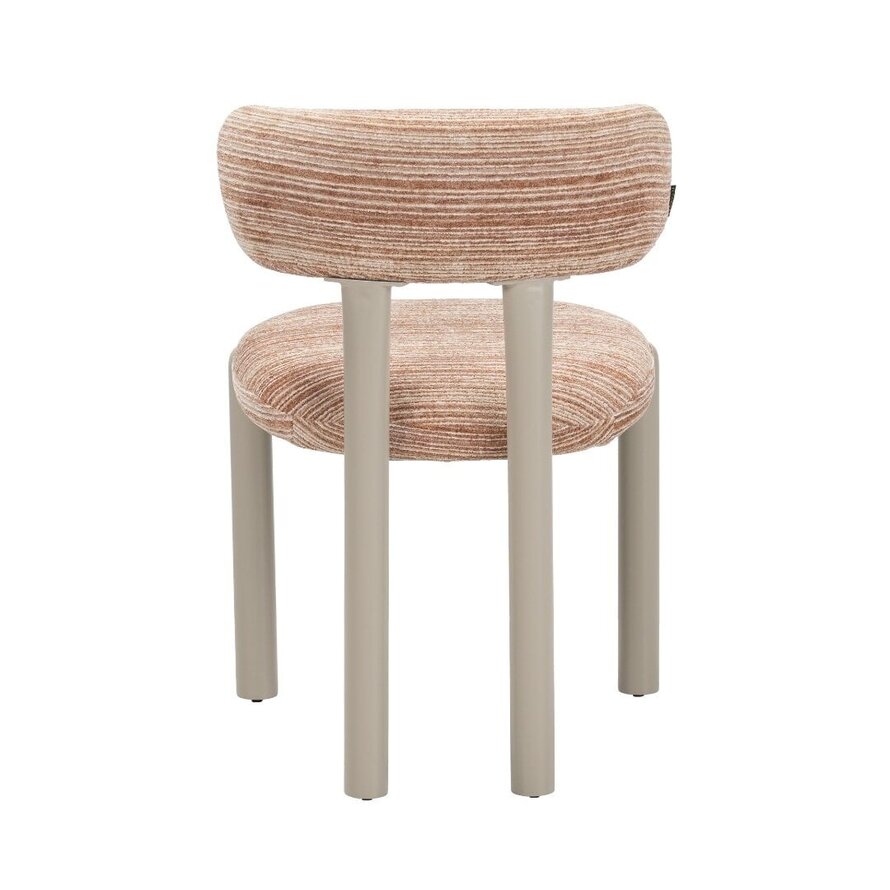 Stoel Bolt chenille beige/pink