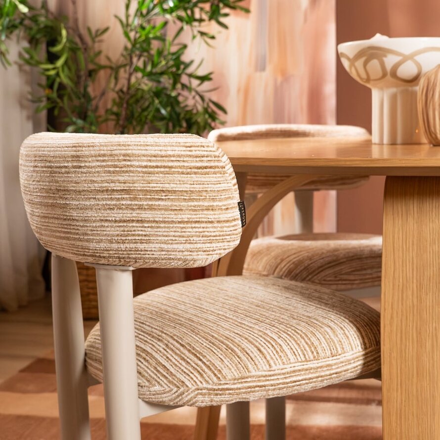 Stoel Bolt chenille beige/taupe