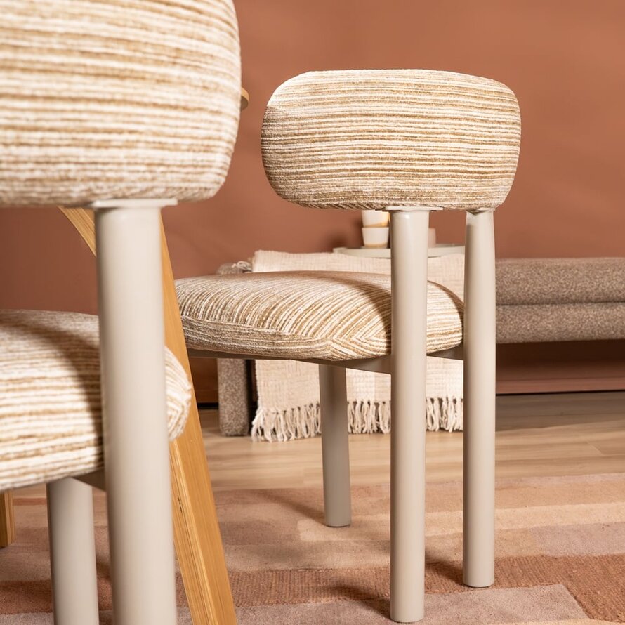 Stoel Bolt chenille beige/taupe