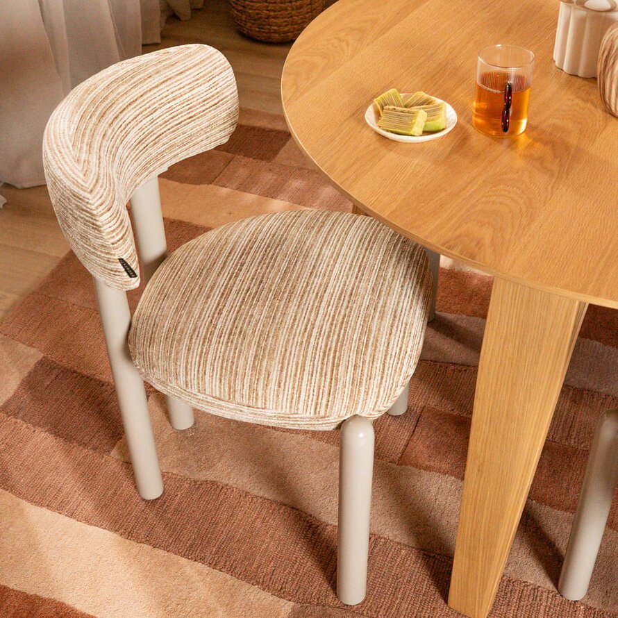 Stoel Bolt chenille beige/taupe