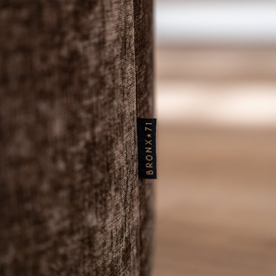 Poef Elle rond chenille mocha ø70 cm