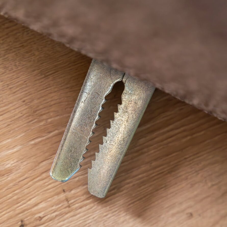 Fauteuil Maine bouclé bruin/grijs