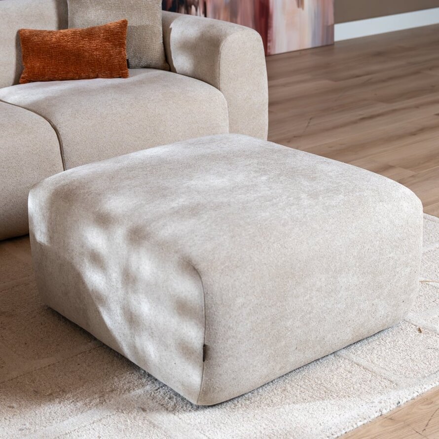 Hocker Maine chenille beige