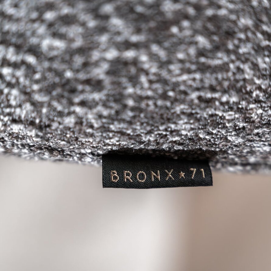 Hocker Maine bouclé stof bruin/grijs