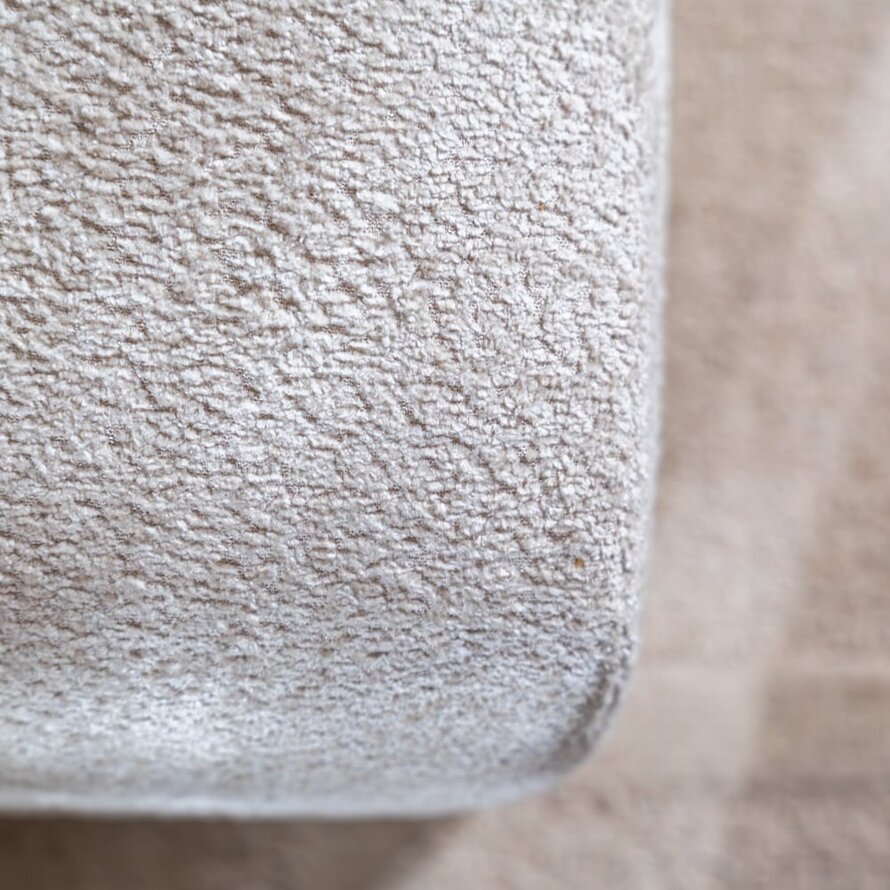 Hocker Maine Bouclé off white