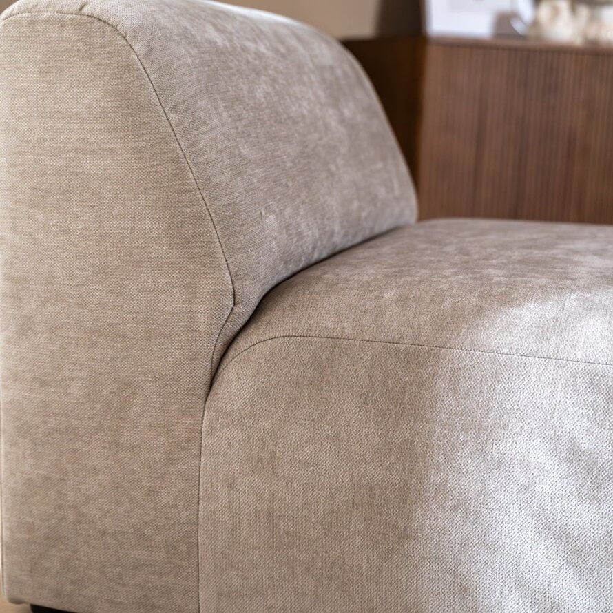 Fauteuil Maine gemêleerde stof taupe