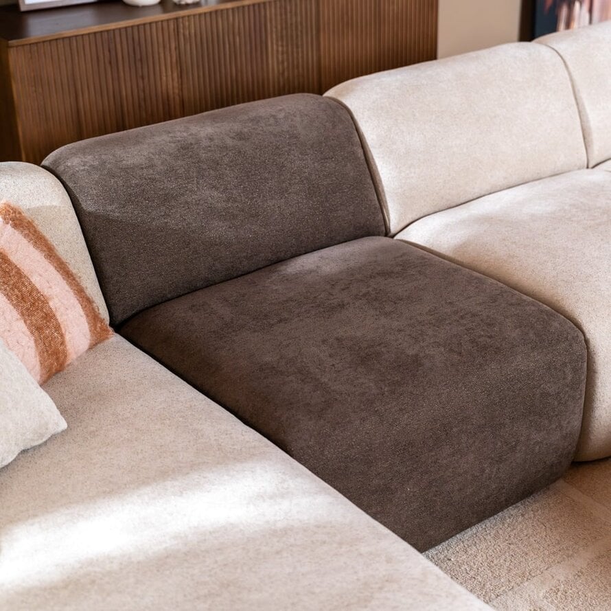 Fauteuil Maine chenille bruin