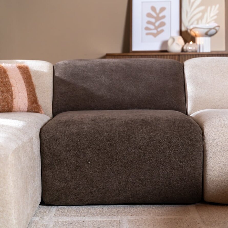 Fauteuil Maine chenille bruin