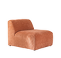 Fauteuil Maine gemêleerde stof terracotta