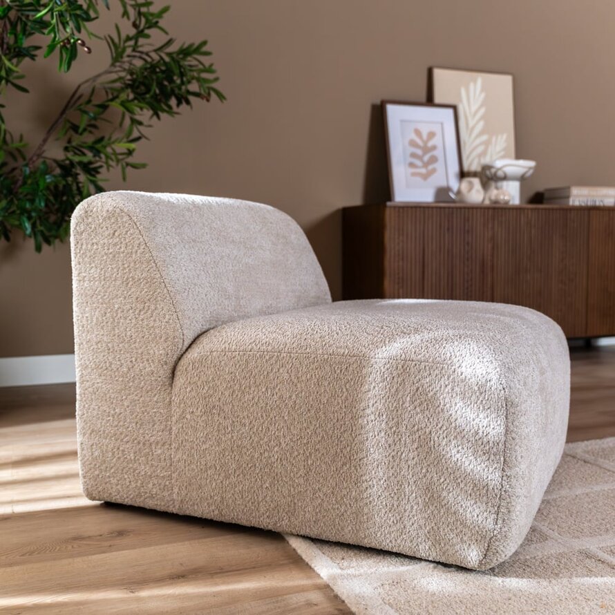Fauteuil Maine bouclé off white