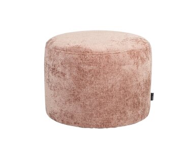 Bronx71 Poef/hocker Juna roze chenille stof