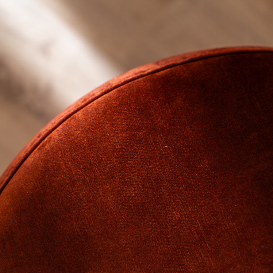Poef/hocker Beau koper velvet