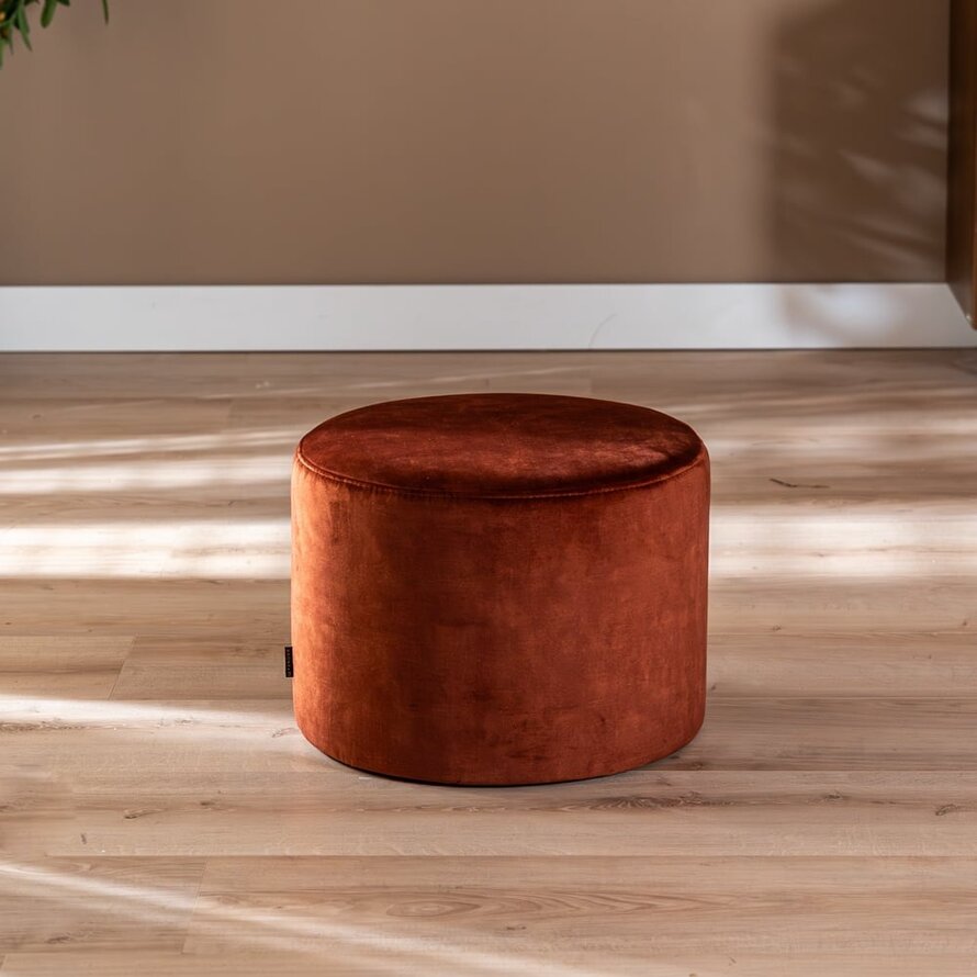 Poef/hocker Beau koper velvet